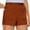 Red, variant on Diufon Womens Cargo Shorts Solid Color Outdoor Shorts Elastic High Waist Shorts with Zipper Pockets