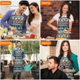 thumbnail image 4 of Multicolor Christmas Apron-Garden Aprons for Women with Pockets-Cotton Linen Waterproof Kitchen Cooking Gardening Aprons Adjustable for Kitchen,Cooking,BBQ and Salon 32"x27", 4 of 7