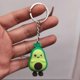thumbnail image 1 of Un llavero verde aguacate, 5,5 cm x 3 cm, bonito y creativo colgante de mochila de silicona para cambiar bolso escolar JM Rojo Verde, 1 of 5