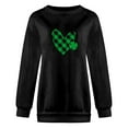 thumbnail image 4 of Chandail en Molleton Oversize 2023 pour Femmes Chemises Unies Col Rond Manches Longues Hauts Blouse Imprimée Coupe Ample Hauts pour Femmes, 4 of 5