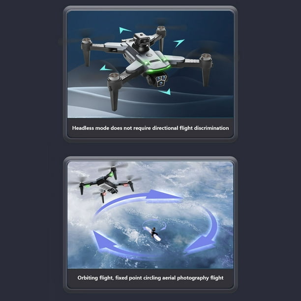 S166GPS UAV High Definition Streaming Light Obstacle Avoidance Aerial Photography Remote Control Four Aircraft Dual WIFI Boy Folding Model Aircraft Toy 1 Camer Black Walmart