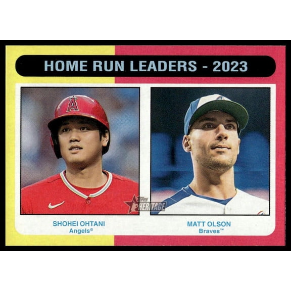 Near Mint 2024 Topps Heritage Baseball Card #307 Shohei Ohtani Matt Olson