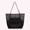 thumbnail image 5 of Malla Playa Natación Bolsas Casual Mujeres Compras Paquete Ropa Bolsa de almacenamiento (Negro) Ndcxsfigh Para Estrenar, 5 of 5