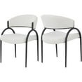 thumbnail image 1 of Meridian Furniture Privet Dining Chair, Cream (Set of 2), 1 of 6