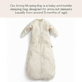thumbnail image 2 of ergoPouch 1.0 Tog Jersey Sleeping Bag - Organic Cotton Baby Sleeping Bag, Made of Soft & Breathable Material for Peaceful Night's Sleep – Baby Wearable Blanket (Oatmeal Marle, 8-24 months), 2 of 5