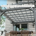 thumbnail image 5 of Outsunny 12' x 10' Wooden Pergola Grape Trellis, Outdoor Gazebo for Garden, Patio, Backyard, Deck, Gray, 5 of 10