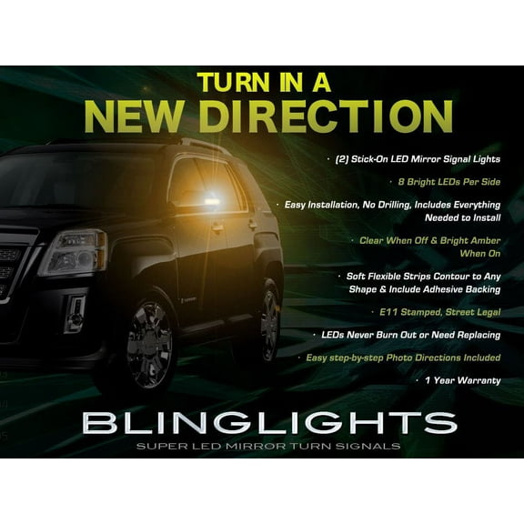 For GMC Terrain LED Side View Mirror Turnsignals Lights Blinkers