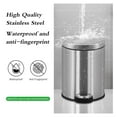 thumbnail image 6 of Stainless Steel Trash Can 6 Liter, Step Pedal Bathroom Garbage Can - Small Round Wastebasket with Removable Inner Bucket for Home, Office, Dorm, 6 of 7