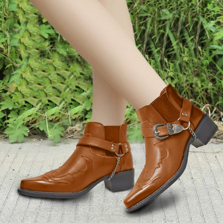 Buckle Pointed Heel Belt Northern insulated Rubber Boots Thick Short Fashion Men s Mens Booties and Boots Men s Boots Rain Boots for Men Size 13 Western Boots Men Slip on Boots Men Mens