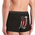 thumbnail image 5 of Kll Usa Flag Cross Men'S Cotton Boxer Briefs Underwear-X-Large, 5 of 9