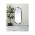 thumbnail image 2 of Elegant Decor Metal Frame Oval Mirror 24x60 Inch in Black, 2 of 10