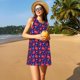 thumbnail image 3 of Fotbe Cute Crabs Vestido de Verano sin Mangas para Mujer – Vestido Midi Línea A, Estilo Camiseta Floral, Vestido Playero Casual y Fluido, 3 of 7