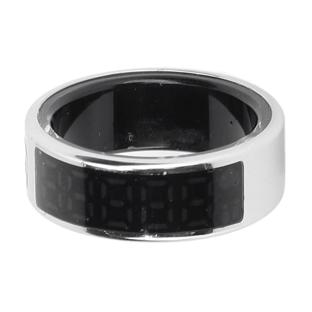 Smart Smart Ring Fitness Tracker Men Women Touch Screen IP68 Health Exercise Redord Steps with Charging Bay Silver