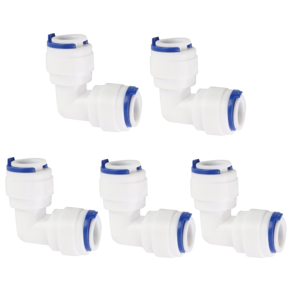 3/8 Inch OD Elbow Quick Water Purifier Tube Fitting Connectors Filter