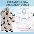 thumbnail image 4 of Oversized Wearable Blanket Hoodie,Dachshund Dog Sherpa Blanket Hoodie with Super Pockets,Super Warm Fuzzy Pullover for Women & Men, 4 of 6