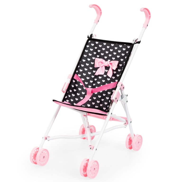 Bayer Design Buggy Umbrella Doll Stroller, Black/Pink photo 1