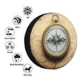 thumbnail image 4 of Gaeub Magnetic Old Compass On World Map 14-17in Tire Cover, Spare Tire Cover, for Camper Caravan, Trailer, Car, Truck, SUV, Jeep-14 inch, 4 of 6
