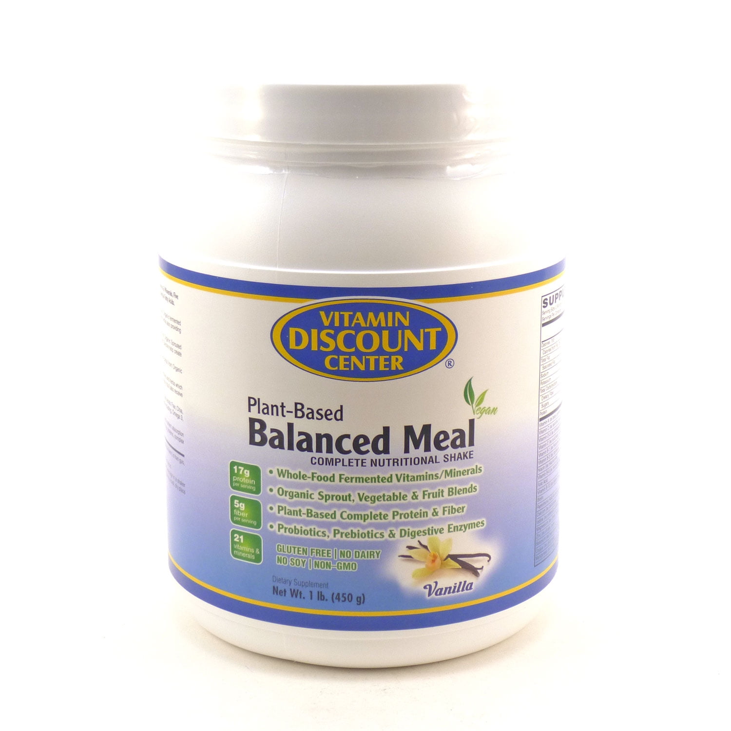 Balanced Plant Based Meal Vanilla by Vitamin Discount Center 1 Pound by