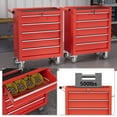 thumbnail image 4 of 5-Drawer Tool Chest,Rolling Tool Cart with Wheels,High Capacity Tool Cabinet with Locking System for Garage, Warehouse, Workshop-Red, 4 of 7