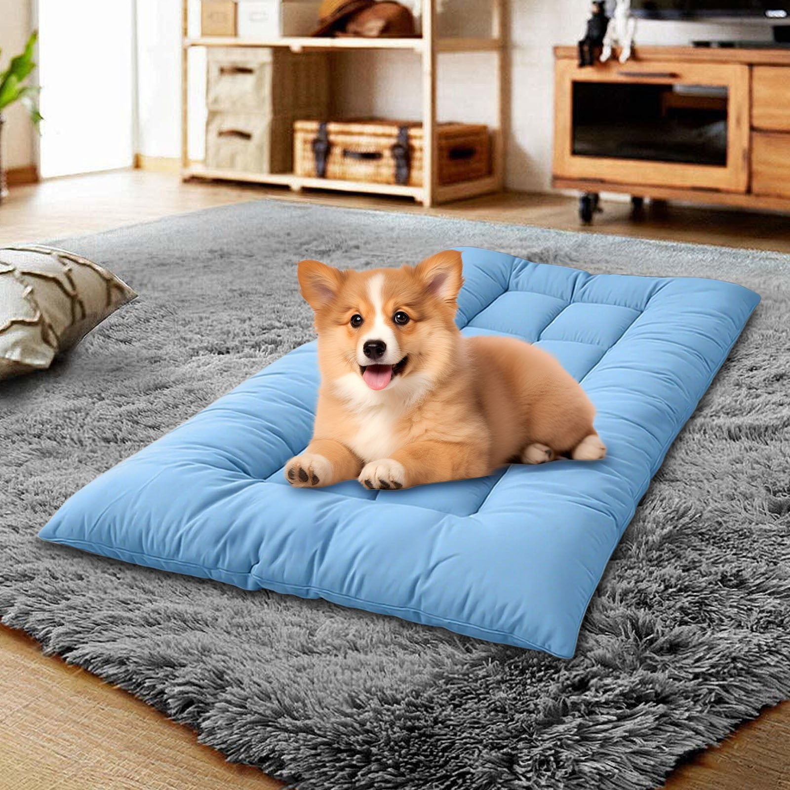 HengDidi Extra Large Cooling Pet Mat for Dog Sofa Bed - Soft Thick Polyester Non-Slip Base Versatile Year-Round Comfort Summer Relief