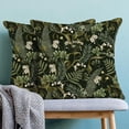 thumbnail image 3 of Spring Pillow Covers 18x18 Pack of 2 Green Herbs Botanical Wildflower Throw Pillow Covers,Summer Seasonal Decor Pillowcase Rustic Farmhouse Decorative Linen Cushion Case for Sofa Couch Outdoor, 3 of 5