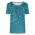 thumbnail image 4 of T Shirts for Women $5 Printed Casual and Fashionable Top Round Neck Short Sleeved Blouse, 4 of 4