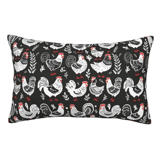 Balery Laying Hens And Roosters Funda de Cojín Estampada, Regalos para Mujeres, Regalos de Amor para Ella, Regalos para Novia o Esposa, Funda de Almohada-20"x30"