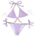 thumbnail image 3 of Traje baño sexy sin espalda para mujer Trajes baño vinculados corazón Trajes baño piezas, 3 of 4