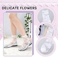 thumbnail image 6 of Bocaoying 7 Pairs Women's Sheer Ankle Socks, Fancy Nylon Mesh Socks with Reinforced Heel Toe, Black/White/Purple, US Size 5-9, 6 of 8