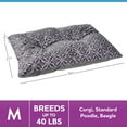 thumbnail image 2 of Vibrant Life Medium Tufted Plush Dog Bed, Gray Lattice, 2 of 7