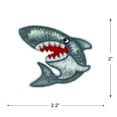 thumbnail image 5 of Gwen Studios Embroidered Gray Shark Iron-on Patch Applique, 2.2" x 2", 5 of 6
