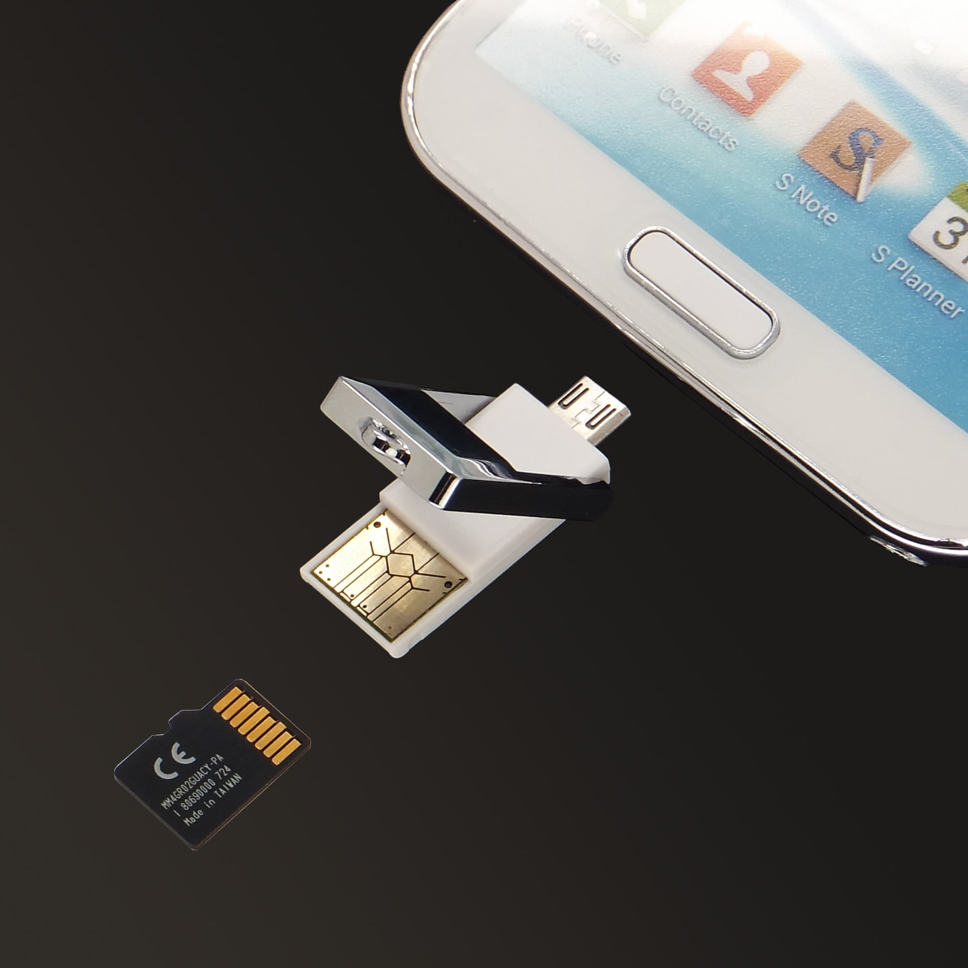 Micro HUB 4-in-1 Card Reader USB/TF/SD OTG For Samsung Galaxy J1 Mini Prime 