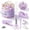 A Purple, variant on Deep Pink Desktop Organizer with 360° Rotating Pen Holder Office Supplies Set