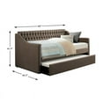 thumbnail image 4 of Lexicon Tulney Upholstered Daybed with Trundle in Brown, 4 of 5
