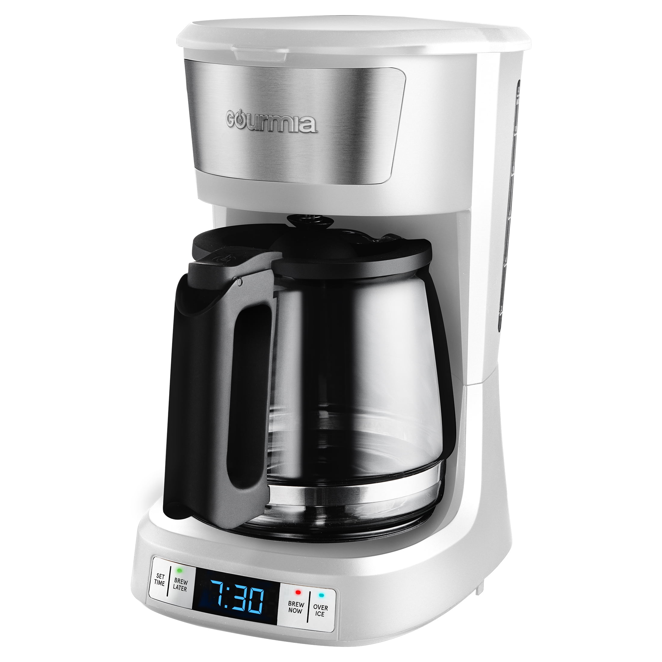 Coffee Machine, Gourmia GCM3260 Programmable Hot and Iced Coffee Maker with  Brew Strength Control, Adjustable Keep Warm with Freshness Indicator, and  Self-Clean Cycle
