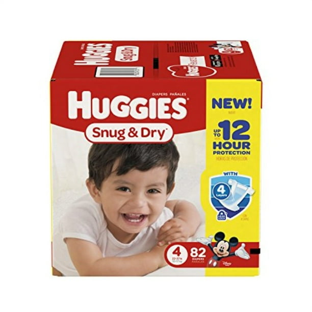 Huggies Snug and Dry Diapers Size 4 82 ct