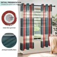 thumbnail image 3 of Yayeee Window Curtains Set of 2 for Living Room Light Filtering 63"x42", Vibrant Red Tartan Pattern, 3 of 7