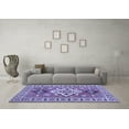 thumbnail image 3 of Ahgly Company Indoor Square Geometric Blue Traditional Area Rugs, 6' Square, 3 of 4