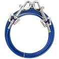 thumbnail image 2 of PDQ Q233000099 Tie Out Blue / Silver Vinyl Coated Cable Dog Medium Blue / Silver, 2 of 4