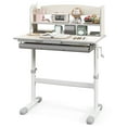 thumbnail image 1 of Costway Kids Study Desk with 7-Level Tiltable Desktop Adjustable Height Pull Out Drawer Grey, 1 of 10