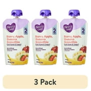 (3 pack) Parent's Choice Stage 2 Baby Food Berry, Apple, Banana Smoothie Fruit Puree and Yogurt, 4 oz Pouch