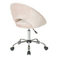 thumbnail image 3 of Milo Height Adjustable Home Office Chair in Micro-Fiber Blush Pink Velvet, 3 of 6