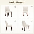 thumbnail image 4 of EOP Upholstered Dining Chairs Set of 6, Mid Century Modern Fabric Side Chairs with Solid Wood Legs, Comfortable Kitchen & Dining Room Chairs for Home, Restaurant Use, Beige, 4 of 6
