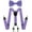 Lavender, variant on Solid Color Mens Suspender Bow Tie Set Clip On Y Shape Adjustable Braces
