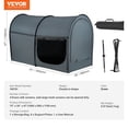thumbnail image 5 of 4-Door Breathable Bed Tent - Blackout Privacy Tent with Fiber Poles for Twin to Queen Beds, 5 of 12