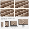 thumbnail image 2 of JIATER Waffle Bathroom Rugs 32x20,Soft Absorbent Bath Mat Non-Slip Backing Quick Dry Washroom Mats,Brown, 2 of 9