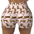 thumbnail image 2 of Uemuo Leopard Print Pattern Women Workout Impact Shorts Scrunch Butt Lifting Gym Shorts Seamless Booty Biker Shorts-Medium, 2 of 8