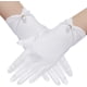thumbnail image 1 of Xiao Hua Guantes de satén cortos para mujer, de princesa, para novias, bodas, óperas, banquetes, fiestas de disfraces, color blanco., 1 of 4