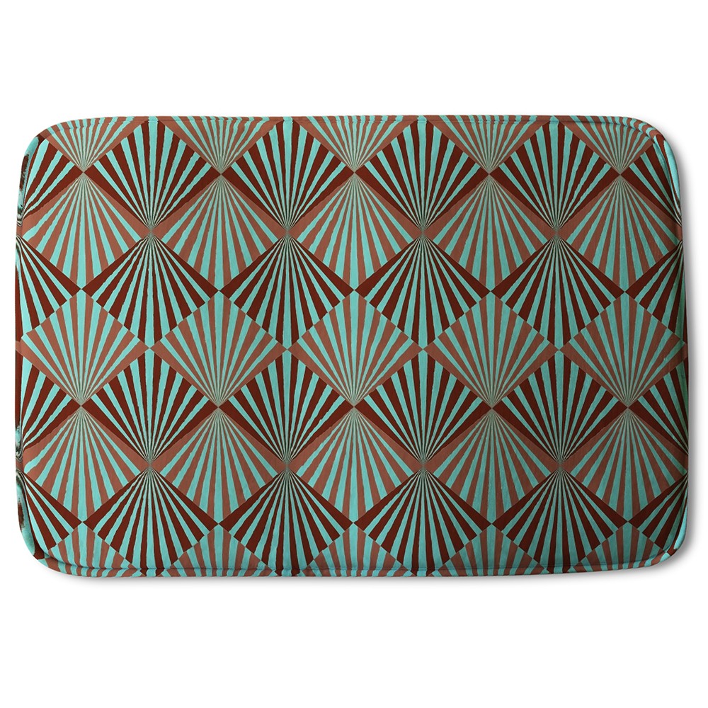 Bathmat Green Geometric Rays (Bath Mats)