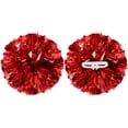 thumbnail image 1 of Uxcell 2 Pcs Pompones de Animación Metálicos de 12" con Anillos de Mango para Baile Rojo, 1 of 6
